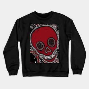 Death and rainbows color skull art Crewneck Sweatshirt